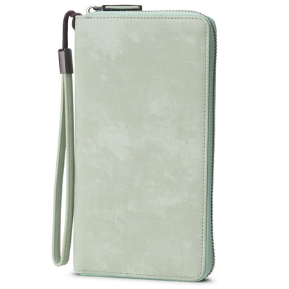 HOTBveyzi Women RFID Blocking Wallet Leather Zip Around Phone Clutch Large Capacity Ladies Travel Purse Wristlet