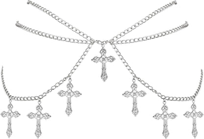 HOTSacina Gothic Cross Waist Chain & Belt - Emo, Punk, Grunge Accessories