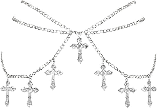 HOTSacina Gothic Cross Waist Chain & Belt - Emo, Punk, Grunge Accessories