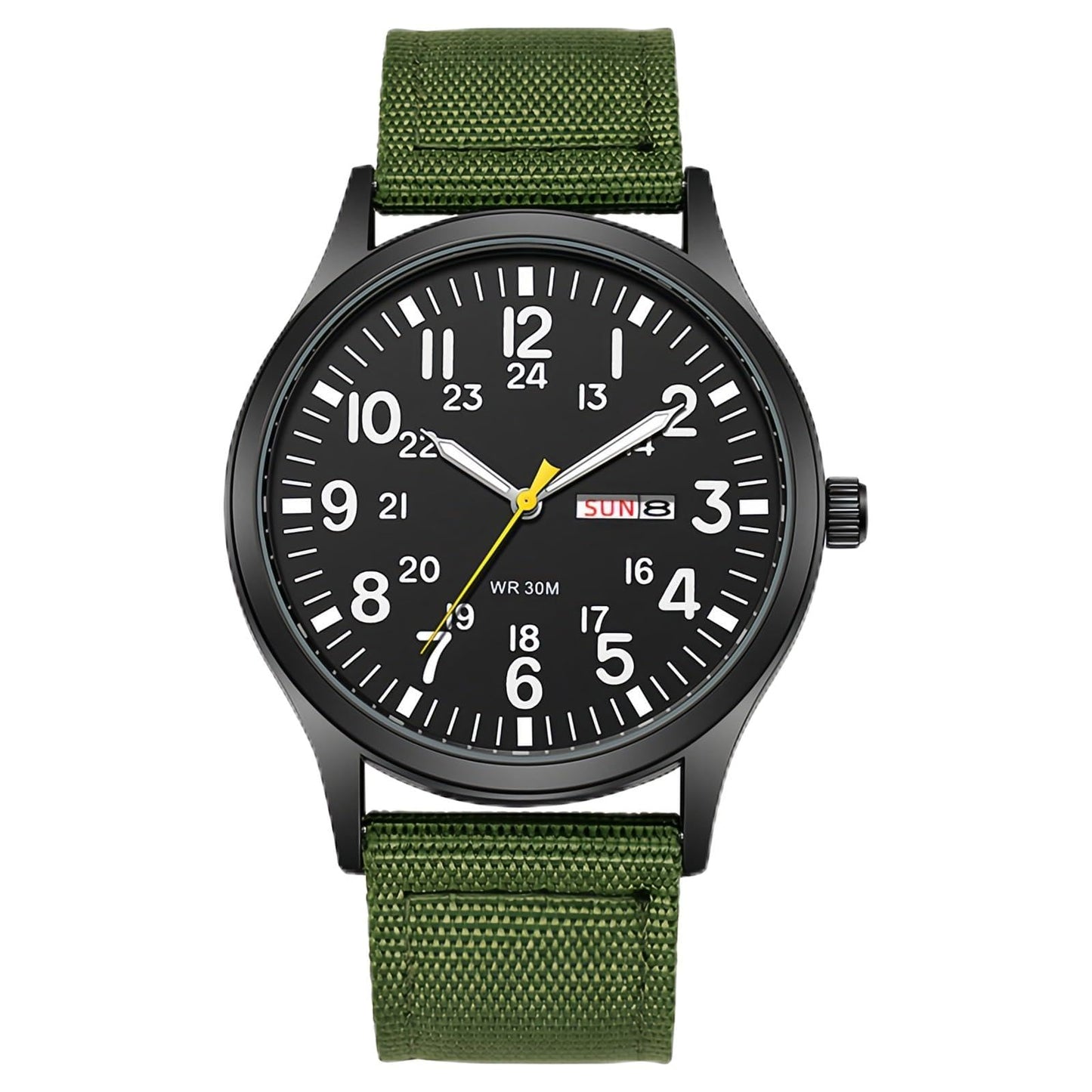 HOTGosasa Unisex Military Analog Field Watch with Nylon Strap, Luminous Easy Read Dial, Sport Tactical Casual Quartz Wristwatch, Daily Water Resistant