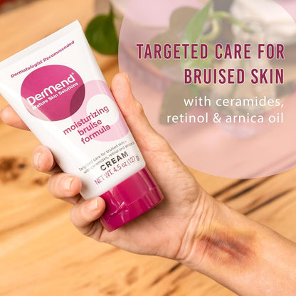 HOTDermend Arnica Bruise Cream with Vitamin K, 4.5 oz | For Thin & Mature Skin, Moisturizing Formula with Retinol, Ceramides & Arnica Oil, Dermatologist Recommended