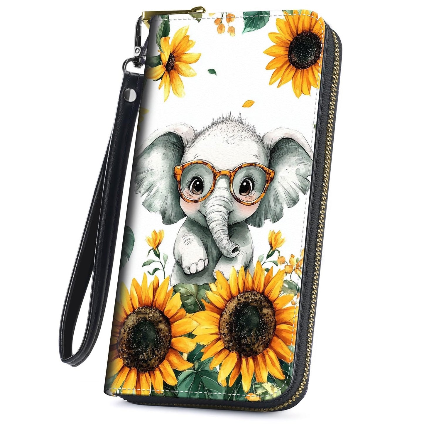 HOTCute Wallets for Women Girls, Large Capacity PU Leather RFID Blocking Clutch Purse with Wristlet