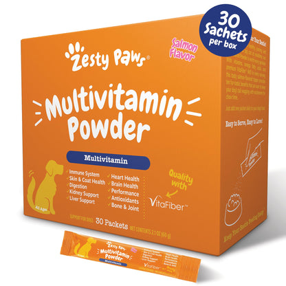 HOTZesty Paws Dog Multivitamin, Chewable Dog Vitamins and Supplements for Hip & Joints, Skin & Coat, Omega 3 Fish Oil for Dogs- Senior & Puppy Multivitamin- Chicken- 90ct