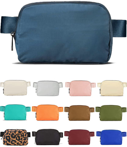 HOTYOSHUYUKI Fanny Pack Crossbody Bag Trendy Waterproof Small Sling Cross Body Purse for Women Men Fashion Waist Packs Mini Belt Pouch Chest Bum Hip Bag Lulu Dupes for Travel Vacation Running Black