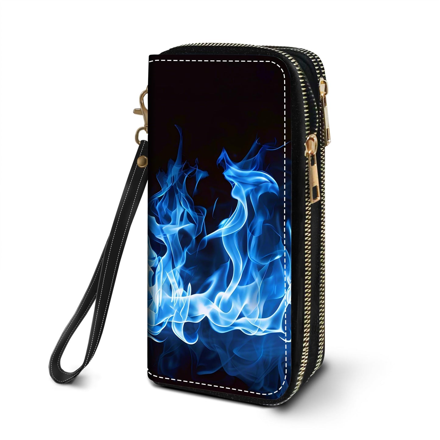 HOTWomen's Large Capacity Wallet PU Leather Double Zipper Clutch Purse Multifunctional Wallet with Removable Wristlet Strap for Smart Phone/Coin/Card/Cash, Floral Quotes Bible Verse Philippians 4-13
