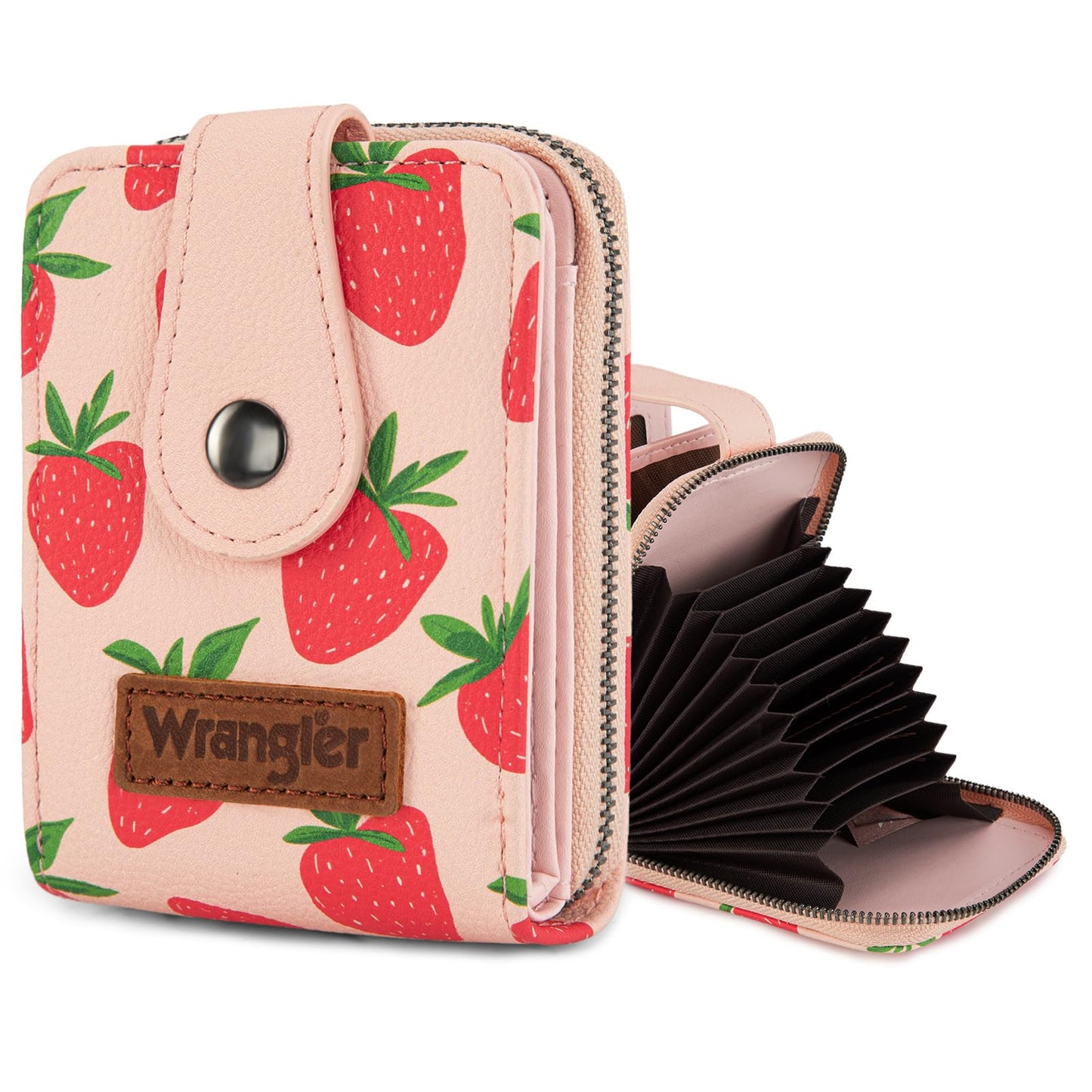 HOTMontana West X Wrangler Credit Card Holder Small Wallets for Women Compact Credit Card Case With Smooth Zipper and ID Window