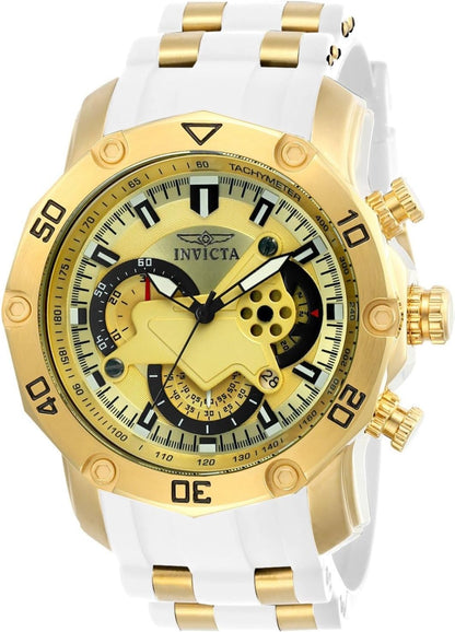 HOTInvicta Men Pro Diver Scuba Quartz Watch, White, 23422