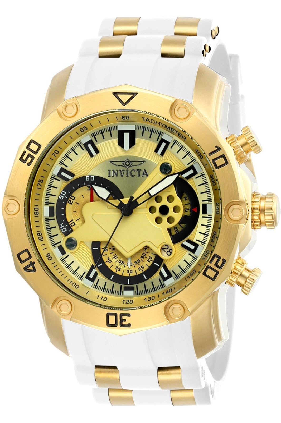 HOTInvicta Men Pro Diver Scuba Quartz Watch, White, 23422