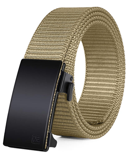 HOTFAIRWIN Men's Ratchet Belt, Nylon Tactical Belt, Adjustable Ratcheting Buckle for Golf Work Casual Outdoor Hiking Daily Wear