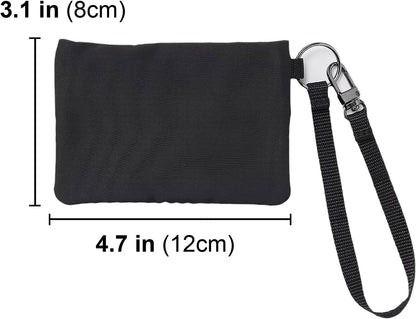 HOTJapan Compact Travel Wallet - Lanyard Keychain Card Case with Coin Pocket, Small Lightweight Toiletry Bag, Essential Passport and Credit Card Holder (Black)