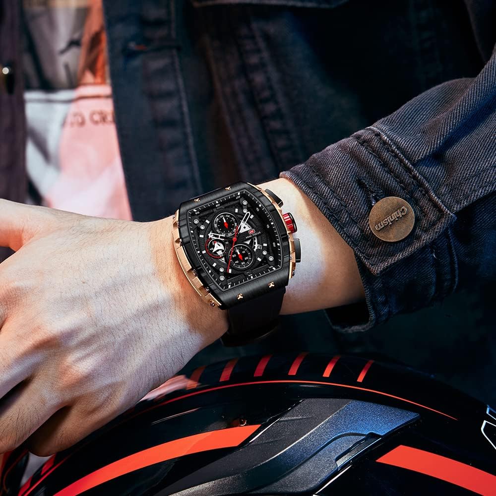 HOTMini Focus Men's Watch Fashion Sport Wrist Watches (Chronograph/Waterproof/Luminous/Calendar) Silicon Strap Quartz Watches for Men