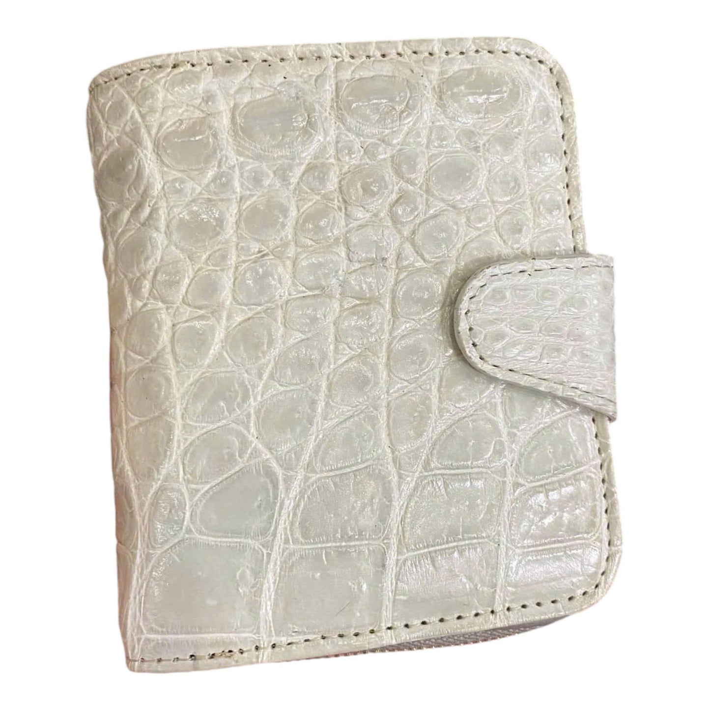 HOTGenuine Alligator Leather Minimalist Wallets Credit Card Holder for women's (Red)