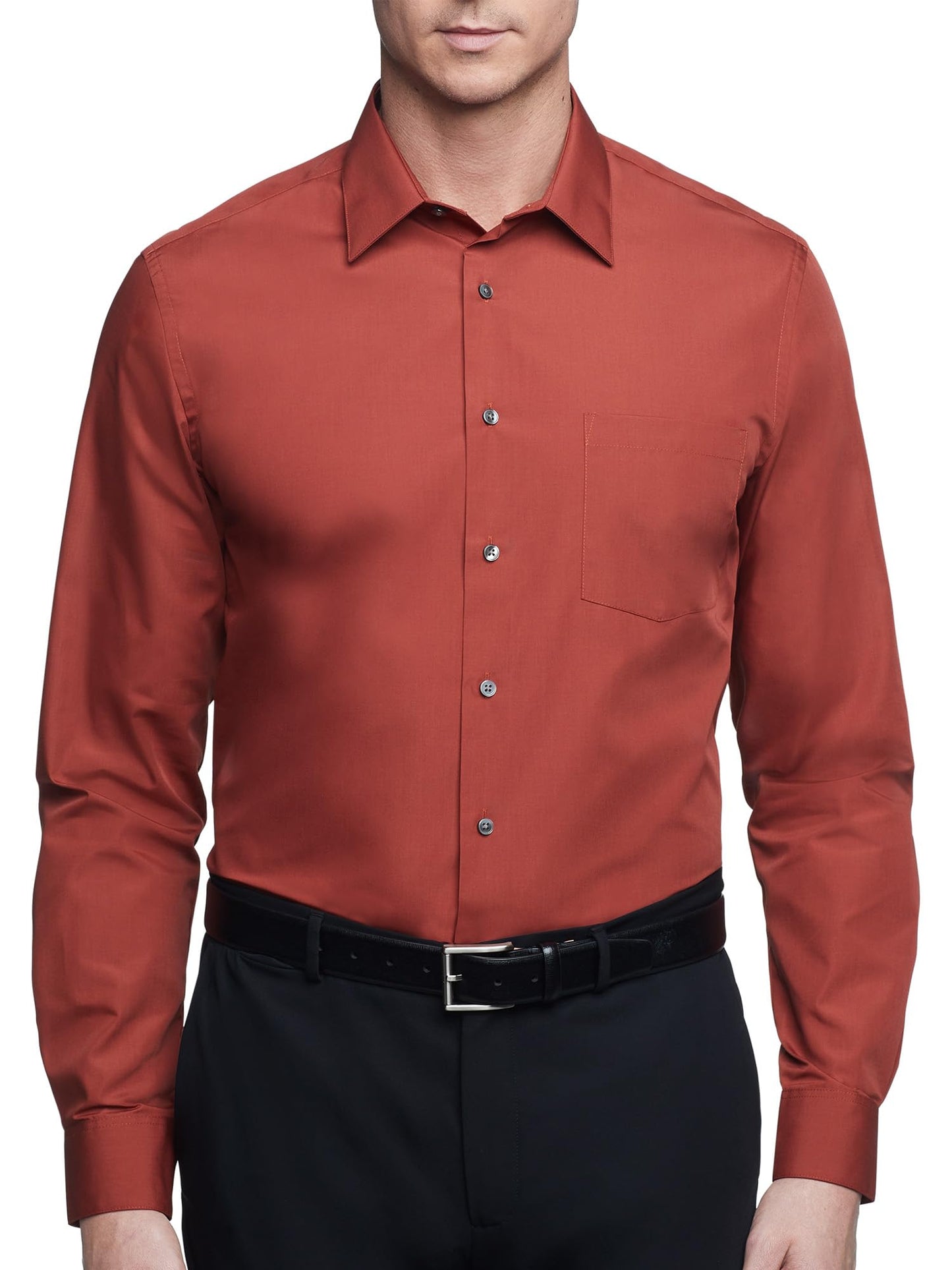 HOTVan Heusen Mens Dress Shirt Regular Fit Poplin Solid