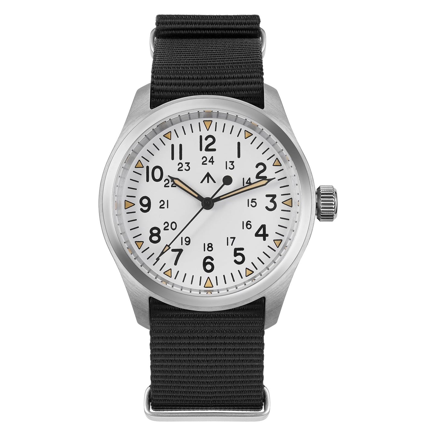 HOTTACTICAL FROG Militado ML08 Field Watch Japanese Sweep VH31 / 515 Movt with Calendar, Men's Military Watch Sapphire Crystal 10 ATM Waterproof Analog Watches for Men