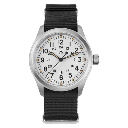 HOTTACTICAL FROG Militado ML08 Field Watch Japanese Sweep VH31 / 515 Movt with Calendar, Men's Military Watch Sapphire Crystal 10 ATM Waterproof Analog Watches for Men