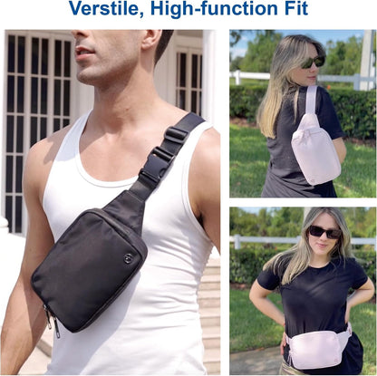 HOTPander Belt Bag Large 2L, Nylon Fanny Pack Purse for Women and Men with Adjustable Strap