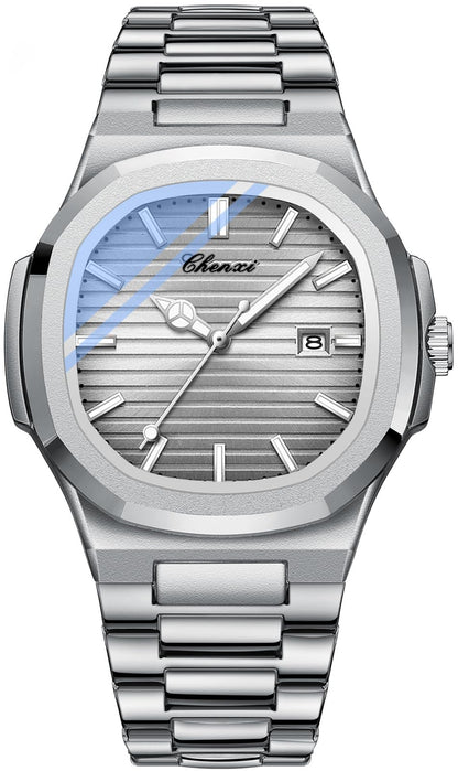HOTBESTKANG Men Quartz Movement Watch Waterproof Luminous Men's Watch, Stainless Steel Strap Business Watches