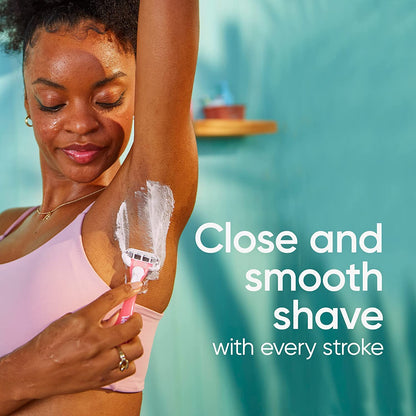 HOTGillette Venus Sensitive Disposable Razors for Women with Sensitive Skin, 6 Count, Delivers Close Shave with Comfort