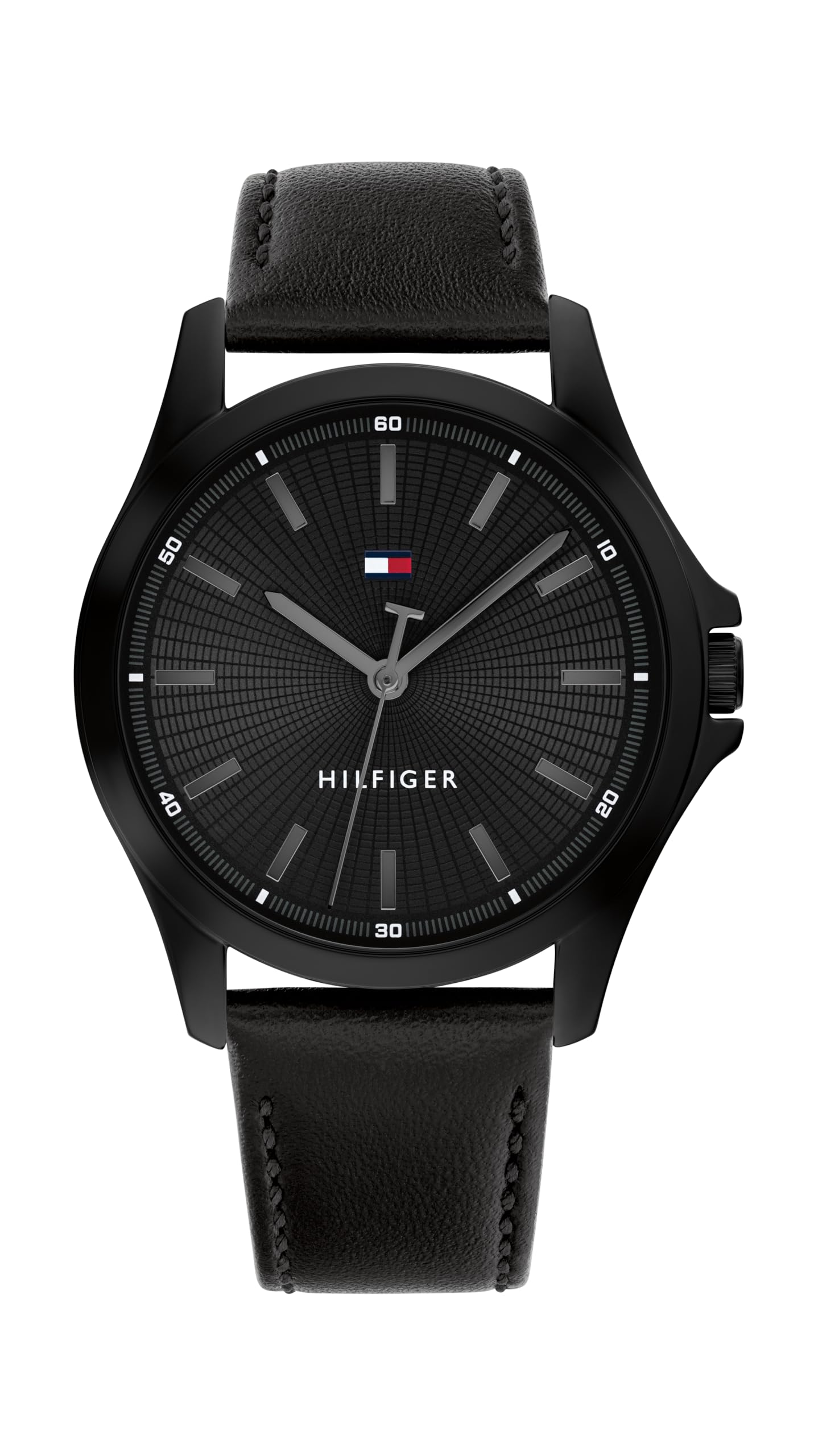 HOTTommy Hilfiger Men's 3-Hand Quartz Watch – 42mm Case, Leather Strap, 3 ATM Water Resistant, Modern Everyday Timepiece, Gift for Him