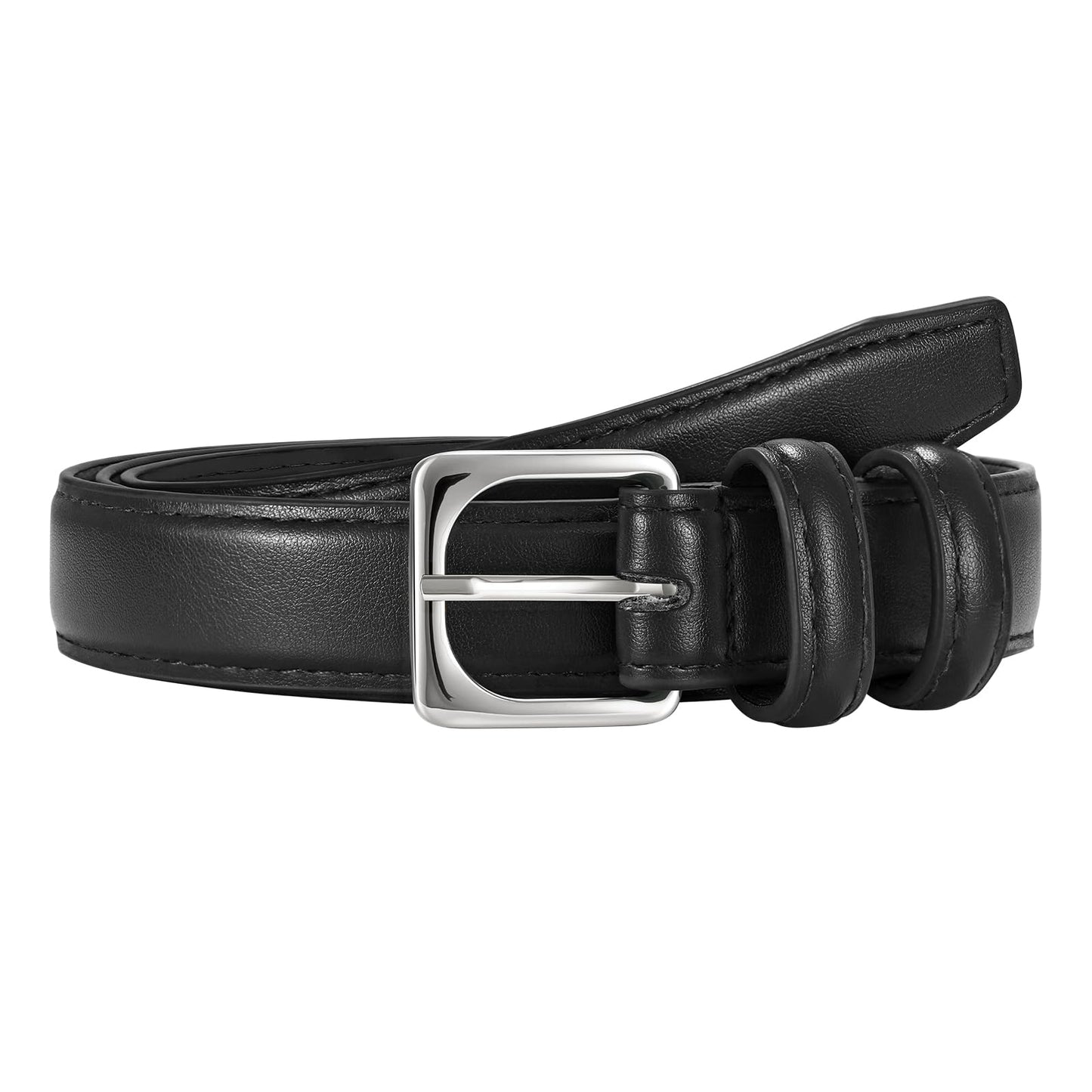 HOTJASGOOD Women Leather Belt Fashion Ladies Leather Waist Belt for Pants Jeans Dress with Gold Buckle