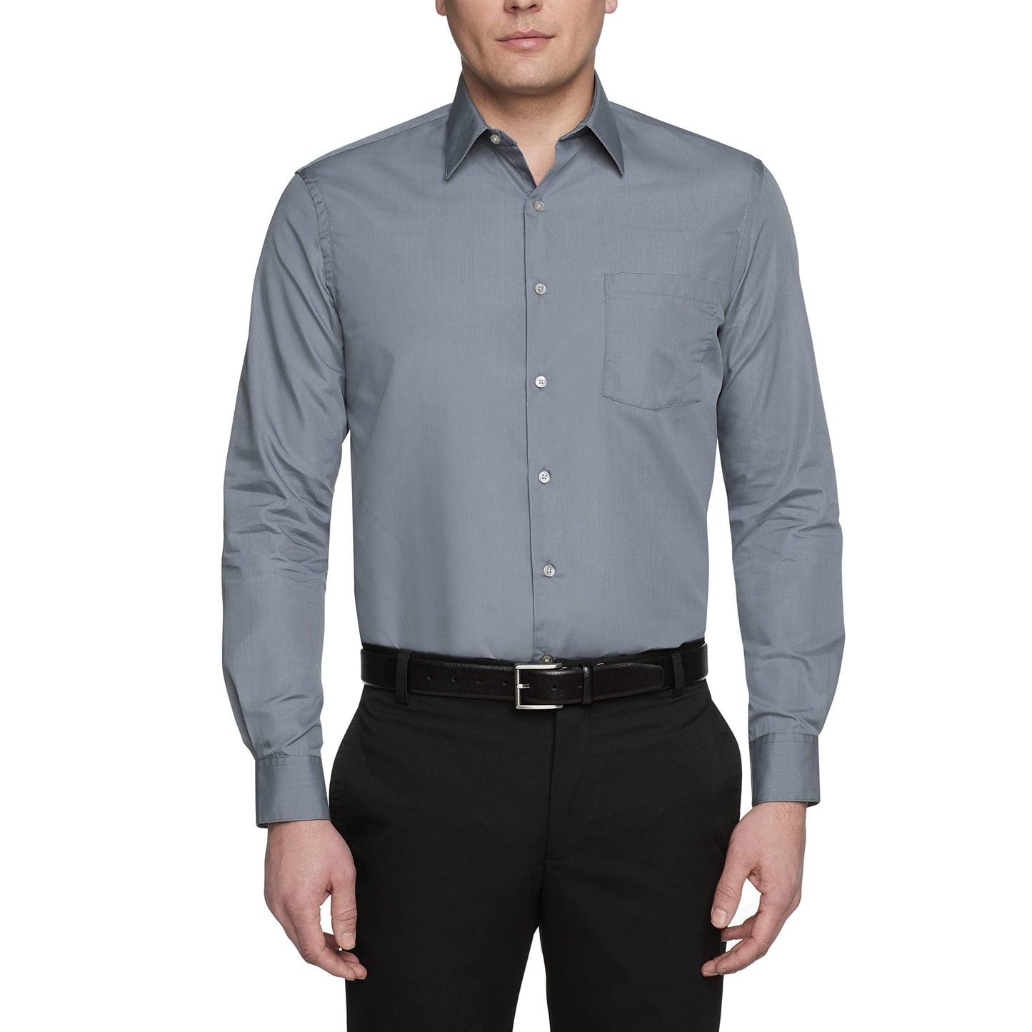 HOTVan Heusen Mens Dress Shirt Regular Fit Poplin Solid