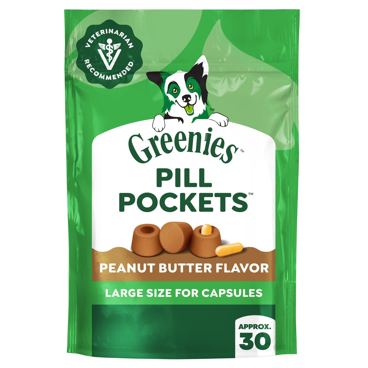 HOTGreenies Pill Pockets Large Size Dog Treats, Chicken, 15.8 oz | Vet-recommended, Capsule size, real chicken flavor, low calorie, stress- and mess-free, natural ingredients, no fillers