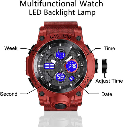 HOTGold Military Dive Tactical Digital Man Watches for Men Nice Luxury Waterproof Diver Mens Watches Work Black Sports
