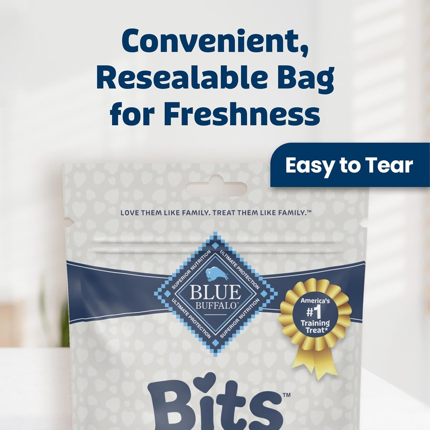 HOTBlue Buffalo Bits Beef Soft & Chewy Dog Treats, Bite-Sized for Training, Made with Real Beef & Enhanced with DHA, Heart-Shaped Dog Treats, Made in the USA with Natural Ingredients, 19 oz.