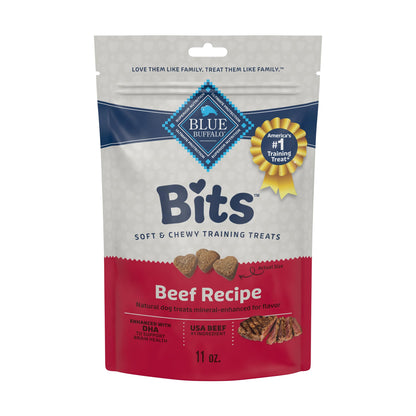 HOTBlue Buffalo Bits Chicken Soft & Chewy Dog Treats, Bite-Sized for Training, Made with Real Chicken & Enhanced with DHA, Heart-Shaped Dog Treats, Made in the USA with Natural Ingredients, 19 oz.