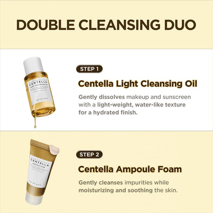 HOTSKIN1004 Centella Travel Kit, Korean Skin Care Set with Toner, Moisturiser, Serum, Cleansing Oil & Cleanser, Travel Size Set with Madagascar Centella, Sensitive Skin, Perfect for Travel Beauty & Gifts