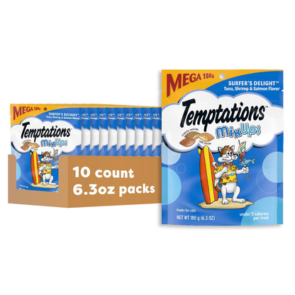 HOTTemptations Classic Crunchy and Soft Cat Treats, Tasty Chicken, 48 oz | 100% complete & balanced for adult cats, under 2 calories per treat, use as meal or food topper, stay-fresh tub