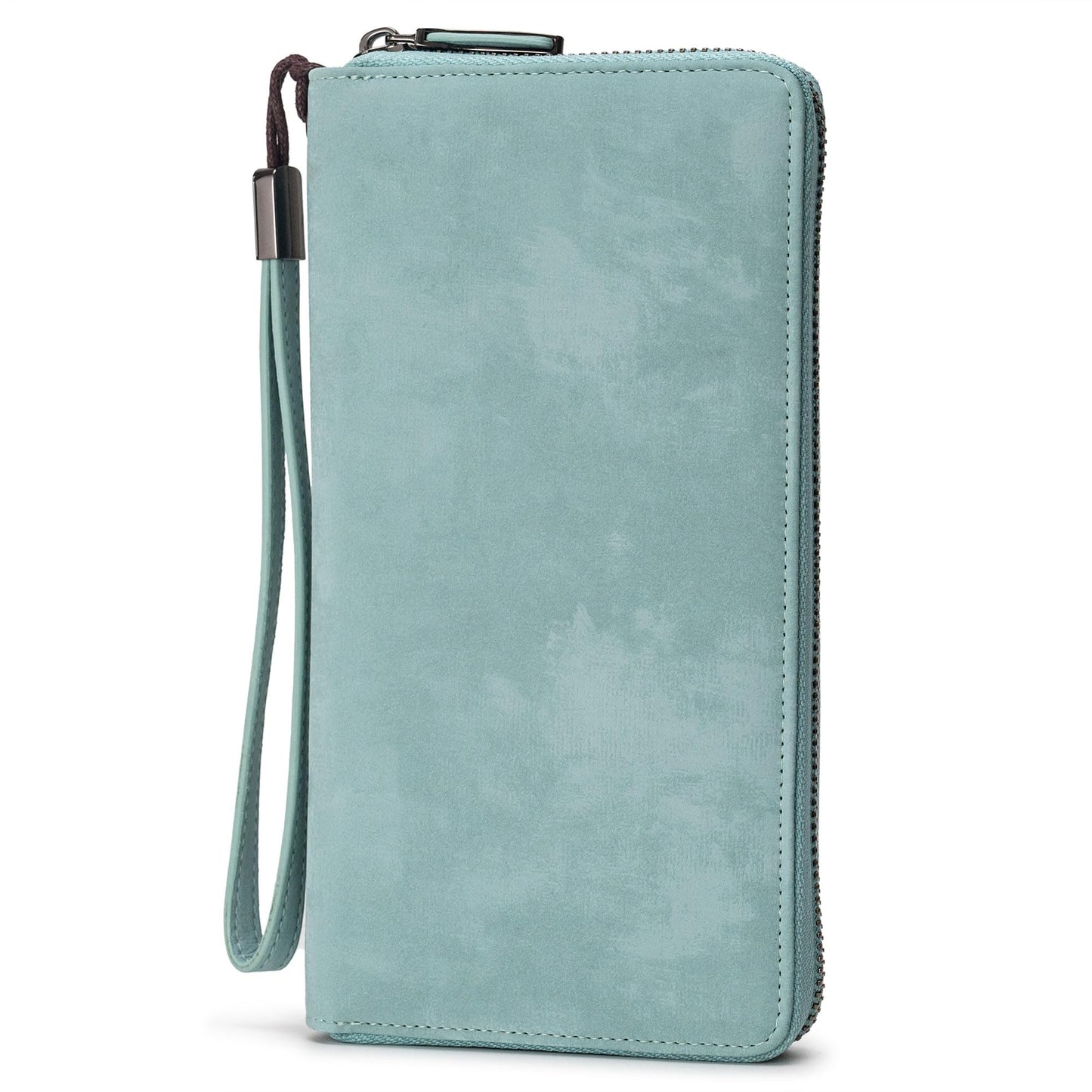 HOTBveyzi Women RFID Blocking Wallet Leather Zip Around Phone Clutch Large Capacity Ladies Travel Purse Wristlet