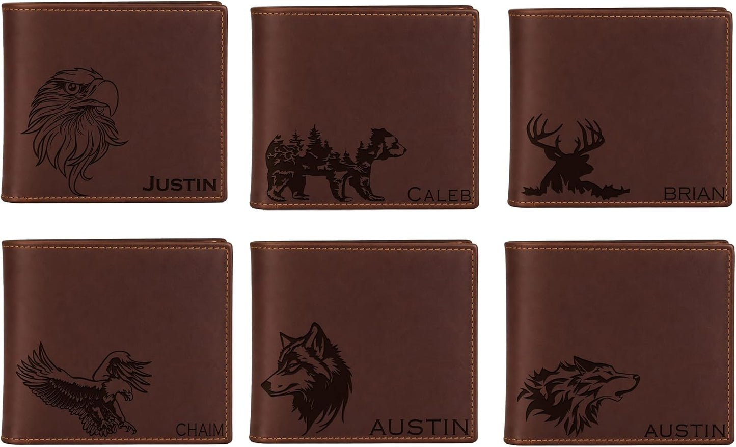 HOTCustom Wallet for Men, Personalized Genuine Leather Engraved Mens Wallet, Birthday & Christmas Gifts For Men Him Dad Son Boyfriend Husband, Gifts for Valentines Day & Fathers Day