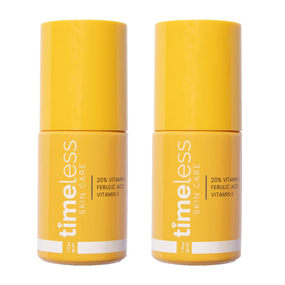 HOTTimeless Skin Care Vitamin C Serum with Vitamin E & Ferulic Acid - Brightening Serum - for Oily & Dry Skin - Fragrance-Free - 1 oz