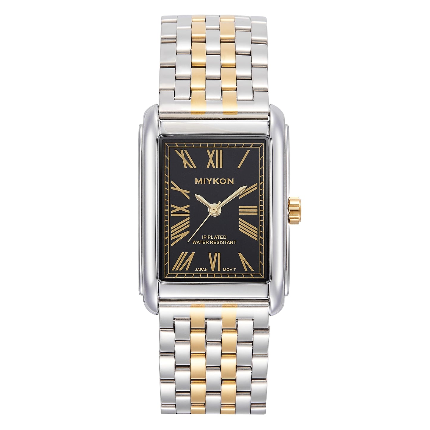 HOTMiykon Vintage Dress Watches for Men – Square Tank Watch with Solid Stainless Steel Bracelet, Mens Dress Watches – Japanese Quartz, Waterproof to 100ft