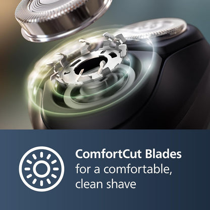 HOTPhilips Norelco Shaver 2400 Series, Wet and Dry Electric Shaver, Pop-up Trimmer, P-Cap, Deep Black, Model X3001/90