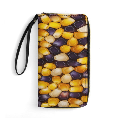 HOTHalloween Pumpkin Pattern Women's Wallet Wristlet Zipper Purse with Hand Strap Travel Credit Card Holder for Daily Use Gifts
