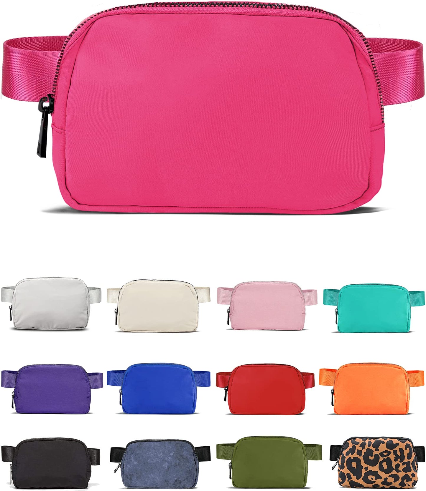 HOTYOSHUYUKI Fanny Pack Crossbody Bag Trendy Waterproof Small Sling Cross Body Purse for Women Men Fashion Waist Packs Mini Belt Pouch Chest Bum Hip Bag Lulu Dupes for Travel Vacation Running Black