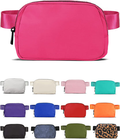 HOTYOSHUYUKI Fanny Pack Crossbody Bag Trendy Waterproof Small Sling Cross Body Purse for Women Men Fashion Waist Packs Mini Belt Pouch Chest Bum Hip Bag Lulu Dupes for Travel Vacation Running Black
