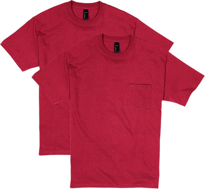HOTHanes Men's Beefy-t Pocket, Heavyweight Cotton Pocket Tee for Men, Full-Cut T-Shirt, 1 Or 2 Pack