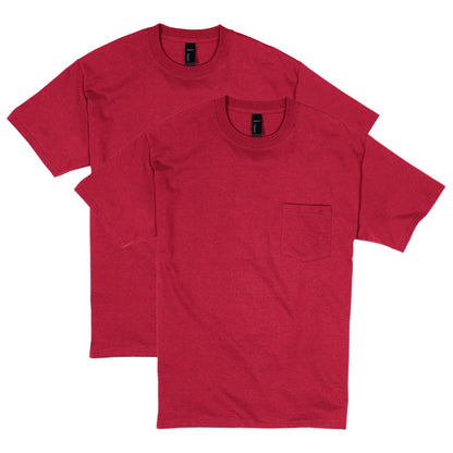 HOTHanes Men's Beefy-t Pocket, Heavyweight Cotton Pocket Tee for Men, Full-Cut T-Shirt, 1 Or 2 Pack