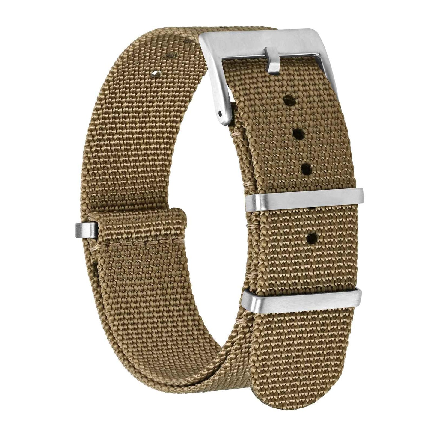 HOTBISONSTRAP Nylon Watch Bands for Men, One-Piece Military Watch Straps, 18mm 20mm 22mm