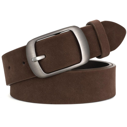 HOTWHIPPY Women Leather Belts for Jeans Pants Fashion Dress Belt for Women with Solid Pin Buckle