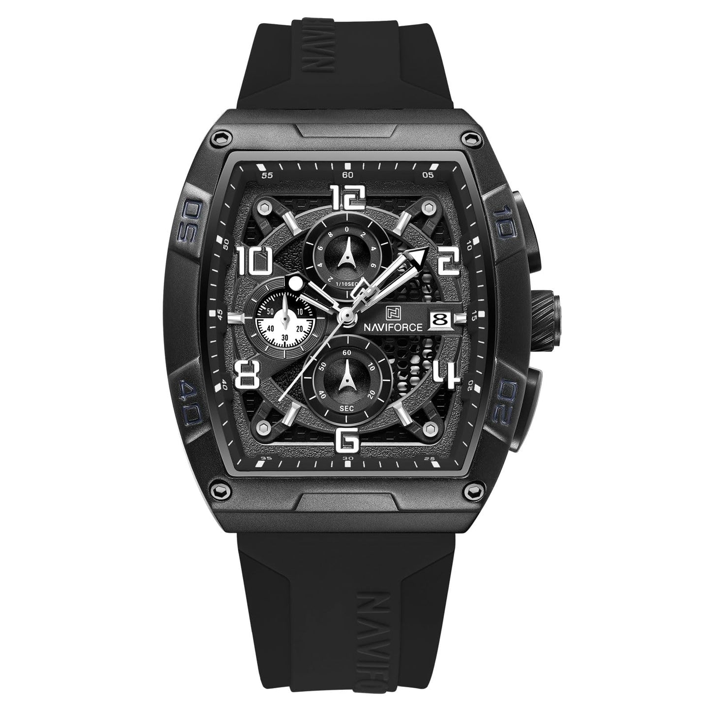 HOTNAVIFORCE Men Quartz Watch Auto Date Week Business Dress Analog Wrist Watches
