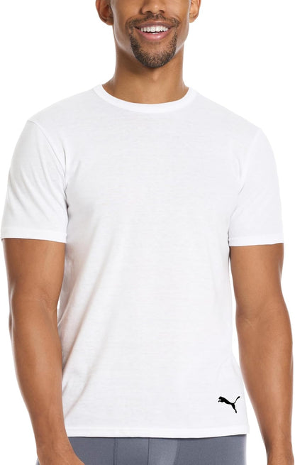 HOTPuma Men's 4 Pack Cotton Crewneck Short Sleeve T-Shirt
