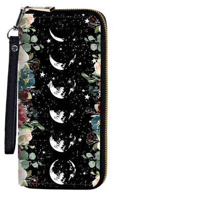 HOTWomens Wristlet Wallet RFID Blocking Large Capacity Zip Around Long Purse PU Leather Credit Card Holder with Detachable Hand Strap for Phone Cash,Sunflowers And Butterflies