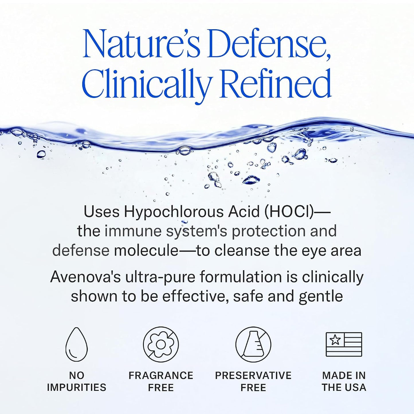 HOTAvenova Eyelid Spray Cleanser for Lid & Lash, 20 ml Bottle | Gentle Everyday Pure Hypochlorous Acid Spray for Eye Irritation