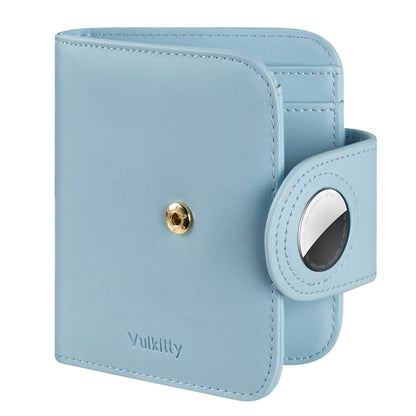 HOTVulkitty Womens Small Wallet for Air Tag RFID Blocking Vegan Leather Air Tag Wallet for Women