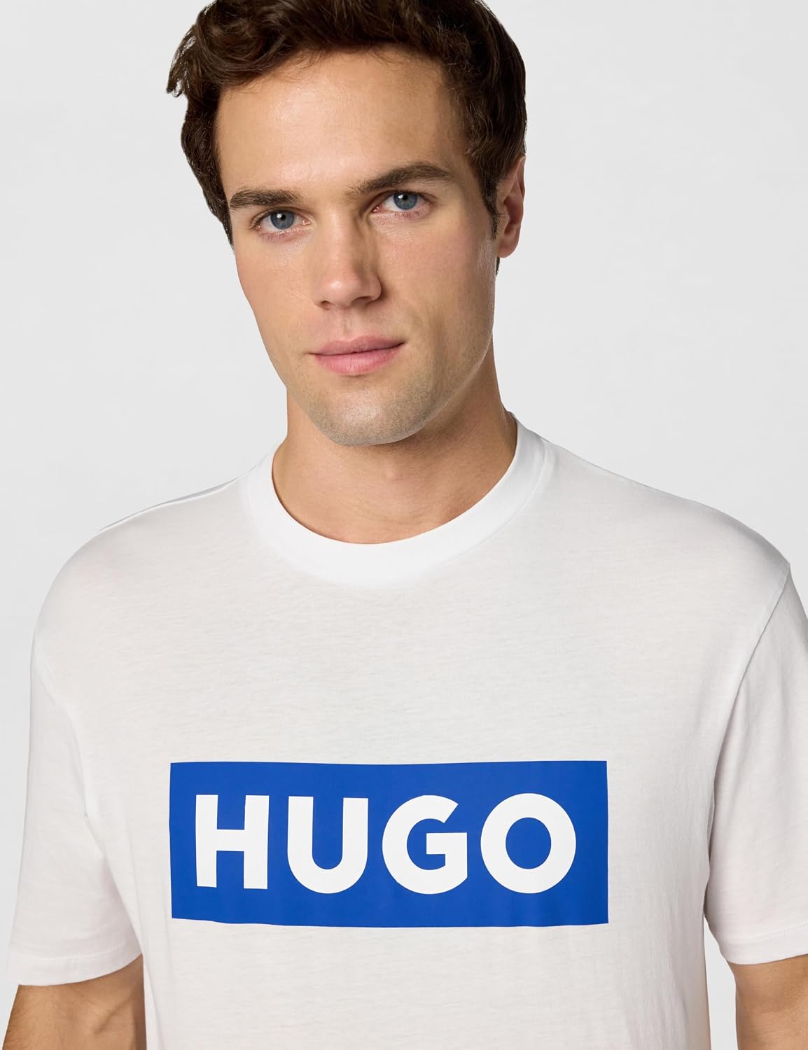 HOTHugo Men's Logo Stripe Cotton Crew Neck T-Shirt