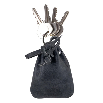 HOTHide & Drink, Mini Medieval Pouch Keychain, Tiny Bag with Keyring, Coin Organizer, Coin Pouch, Full Grain Leather, Handmade